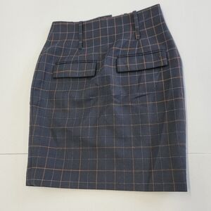 Judith & Charles check knee length office skirt